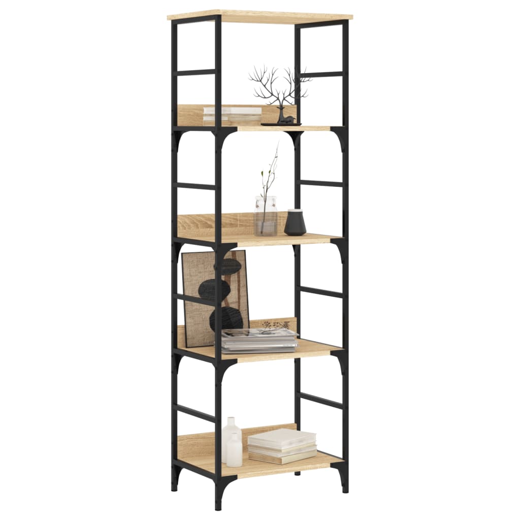 Bokhylle sonoma eik 50x33x153 cm konstruert tre