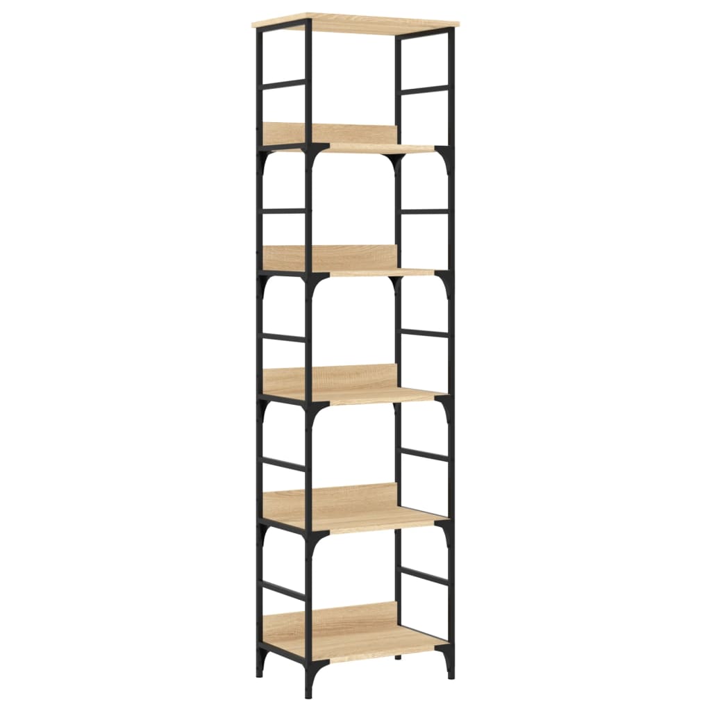 Bokhylle Sonoma eik 50x33x188,5 cm konstruert tre vidaXL