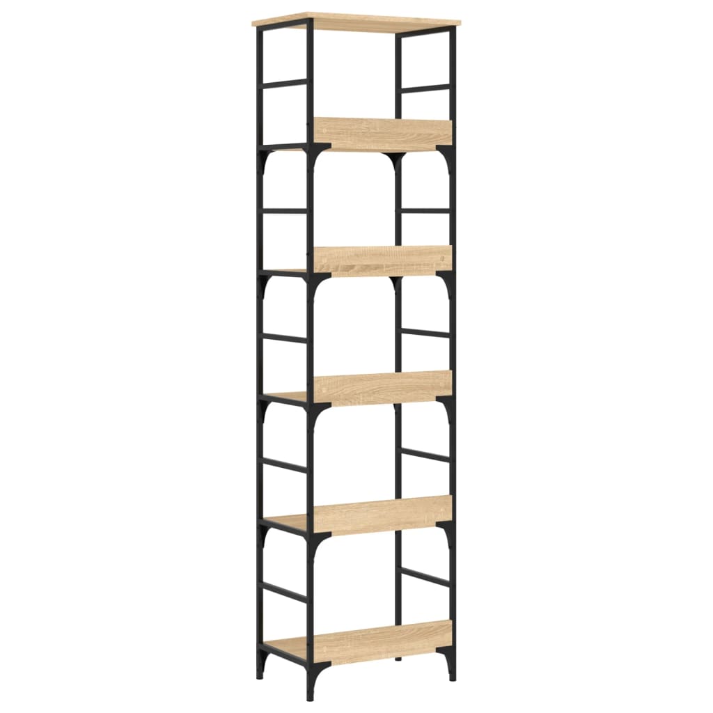Bokhylle Sonoma eik 50x33x188,5 cm konstruert tre vidaXL