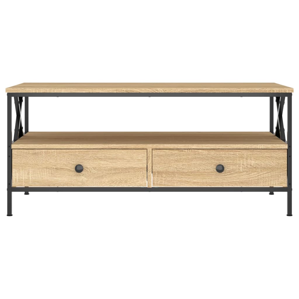 Salongbord sonoma eik 100x51x45 cm konstruert tre