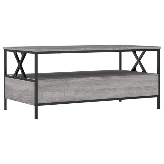 Salongbord grå sonoma 100x51x45 cm konstruert tre
