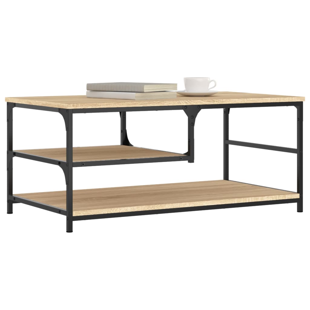 Salongbord sonoma eik 90x49x40 cm konstruert tre