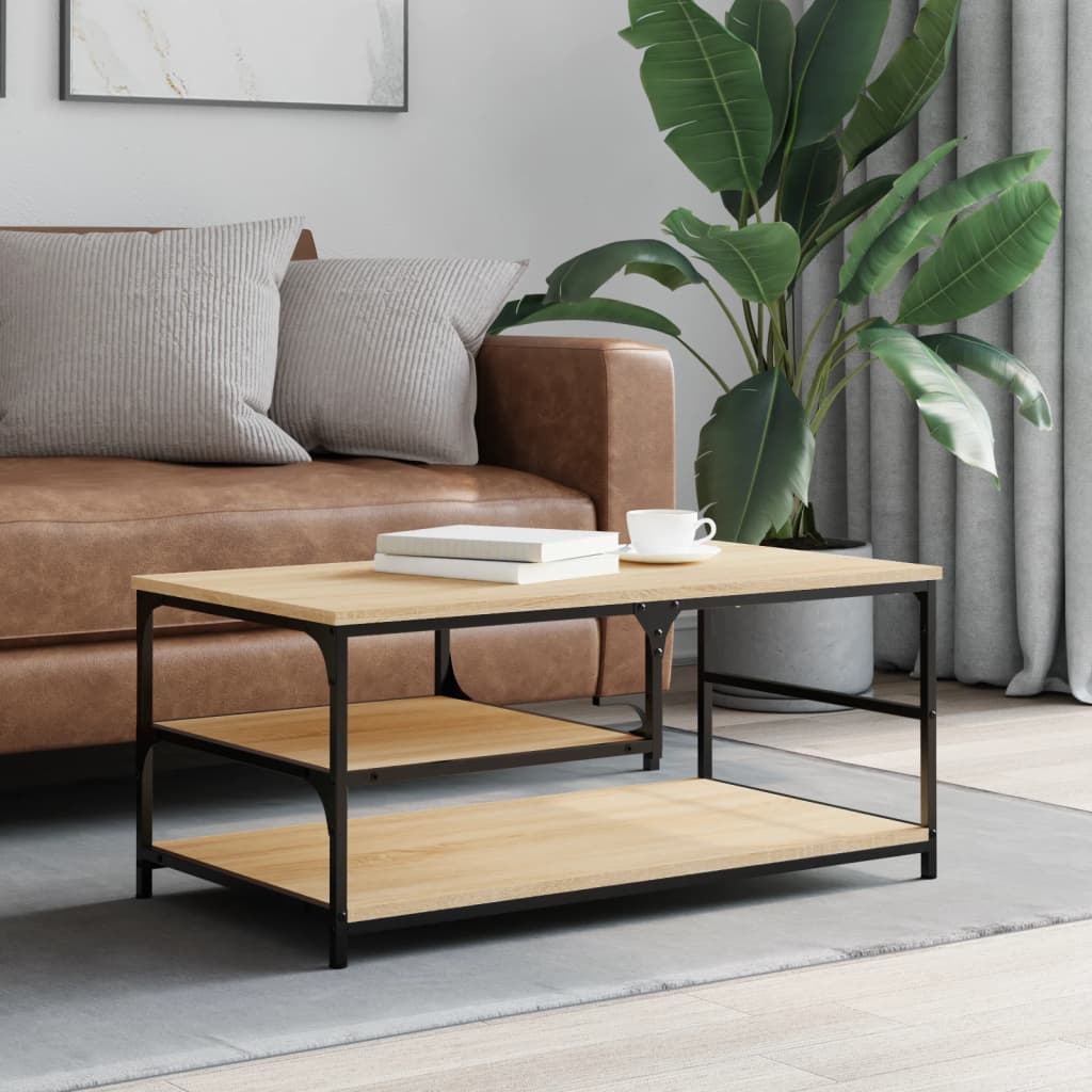 Salongbord sonoma eik 90x49x40 cm konstruert tre