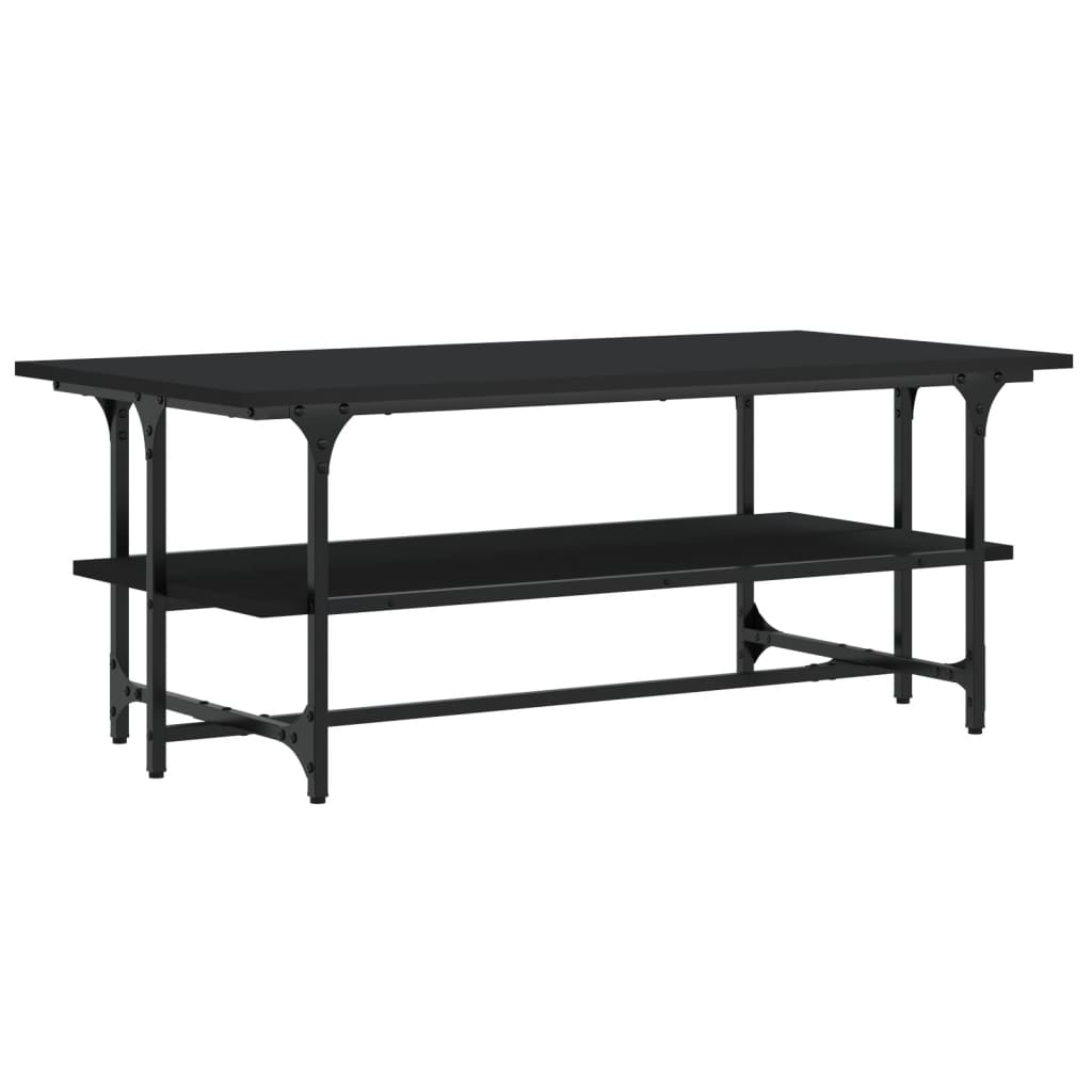 Salongbord svart 100x50x40 cm konstruert tre