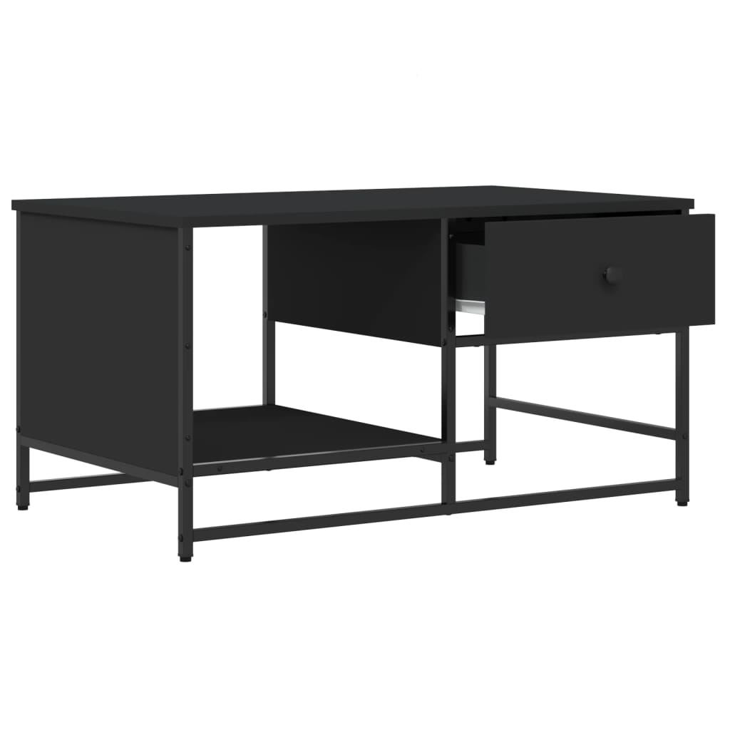 Salongbord svart 85,5x51x45 cm konstruert tre