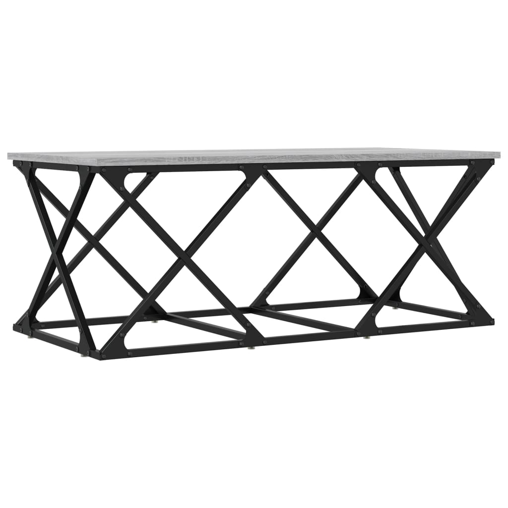 Salongbord grå sonoma 100x49x40 cm konstruert tre
