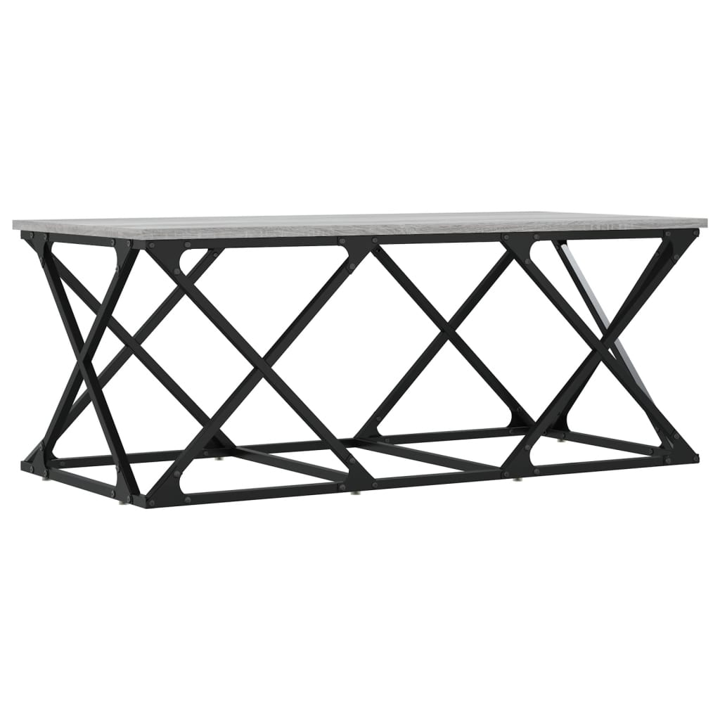 Salongbord grå sonoma 100x49x40 cm konstruert tre