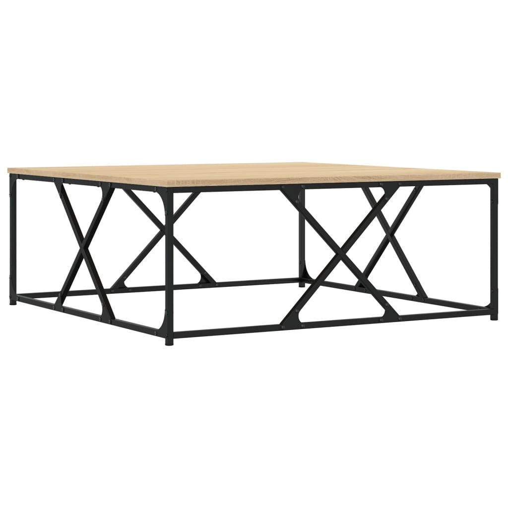 Salongbord sonoma eik 100x100x40 cm konstruert tre