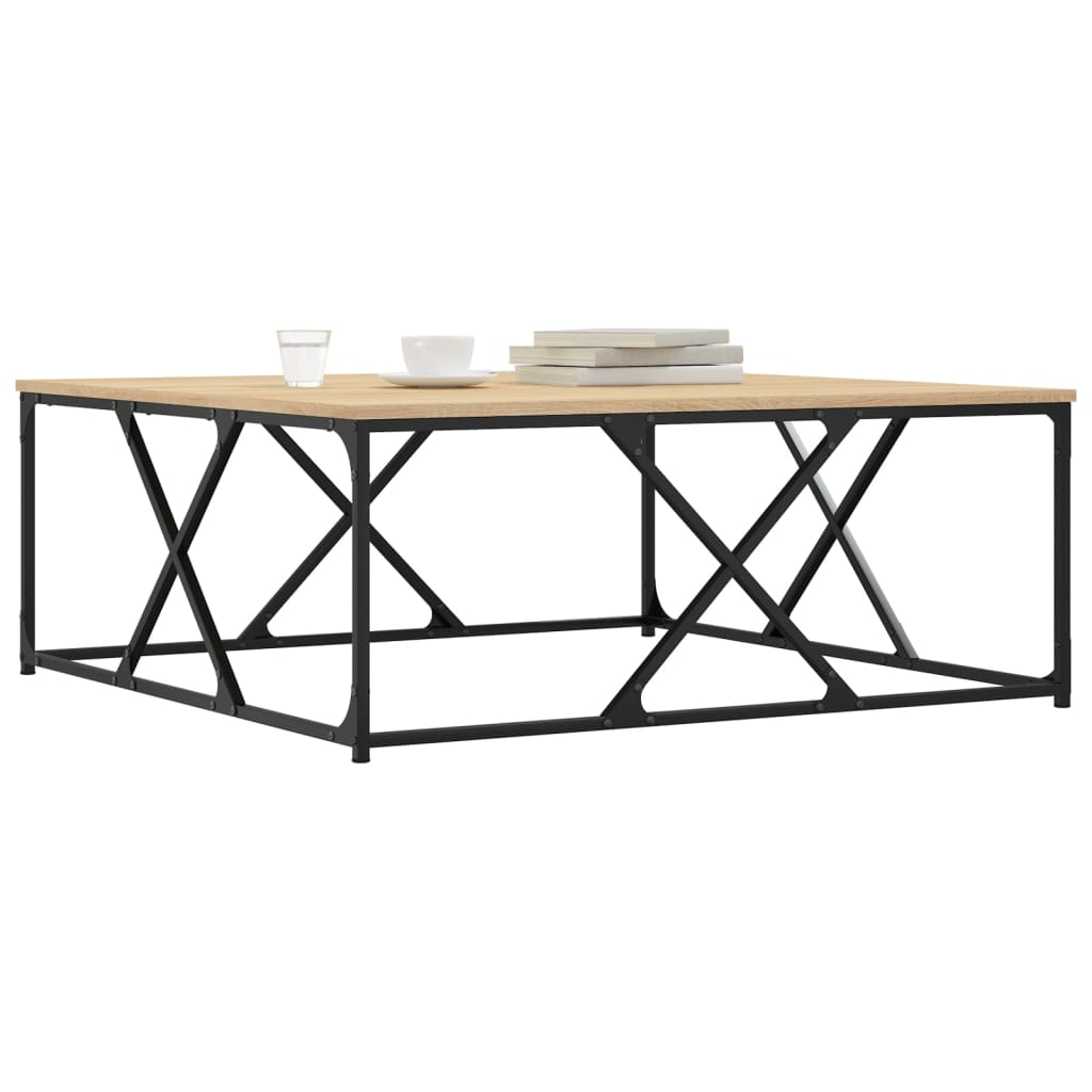 Salongbord sonoma eik 100x100x40 cm konstruert tre