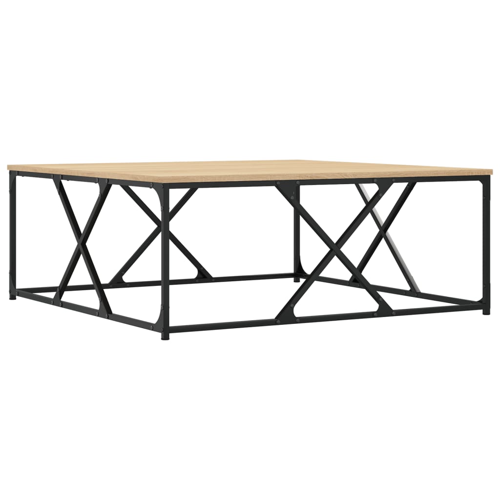 Salongbord sonoma eik 100x100x40 cm konstruert tre