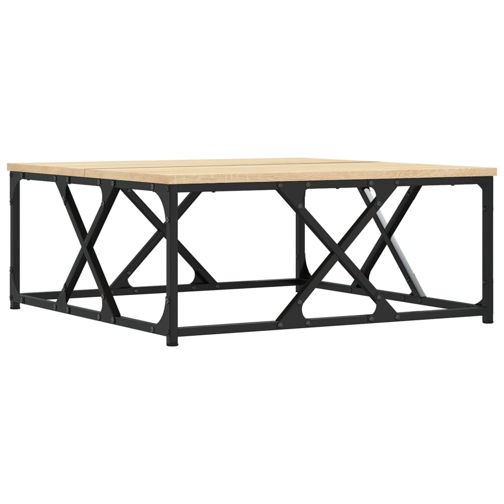 Salongbord sonoma eik 70x70x30 cm konstruert tre