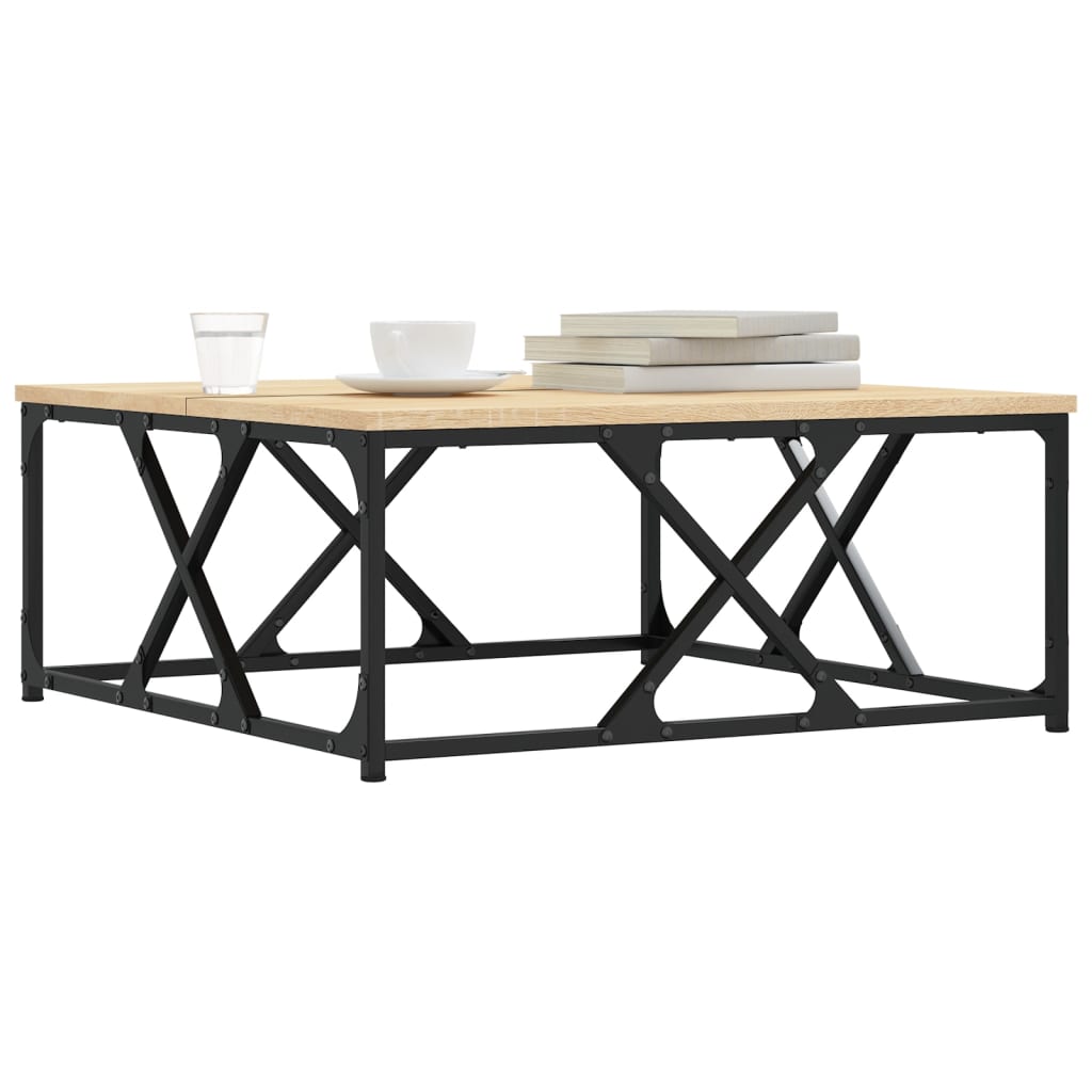Salongbord sonoma eik 70x70x30 cm konstruert tre