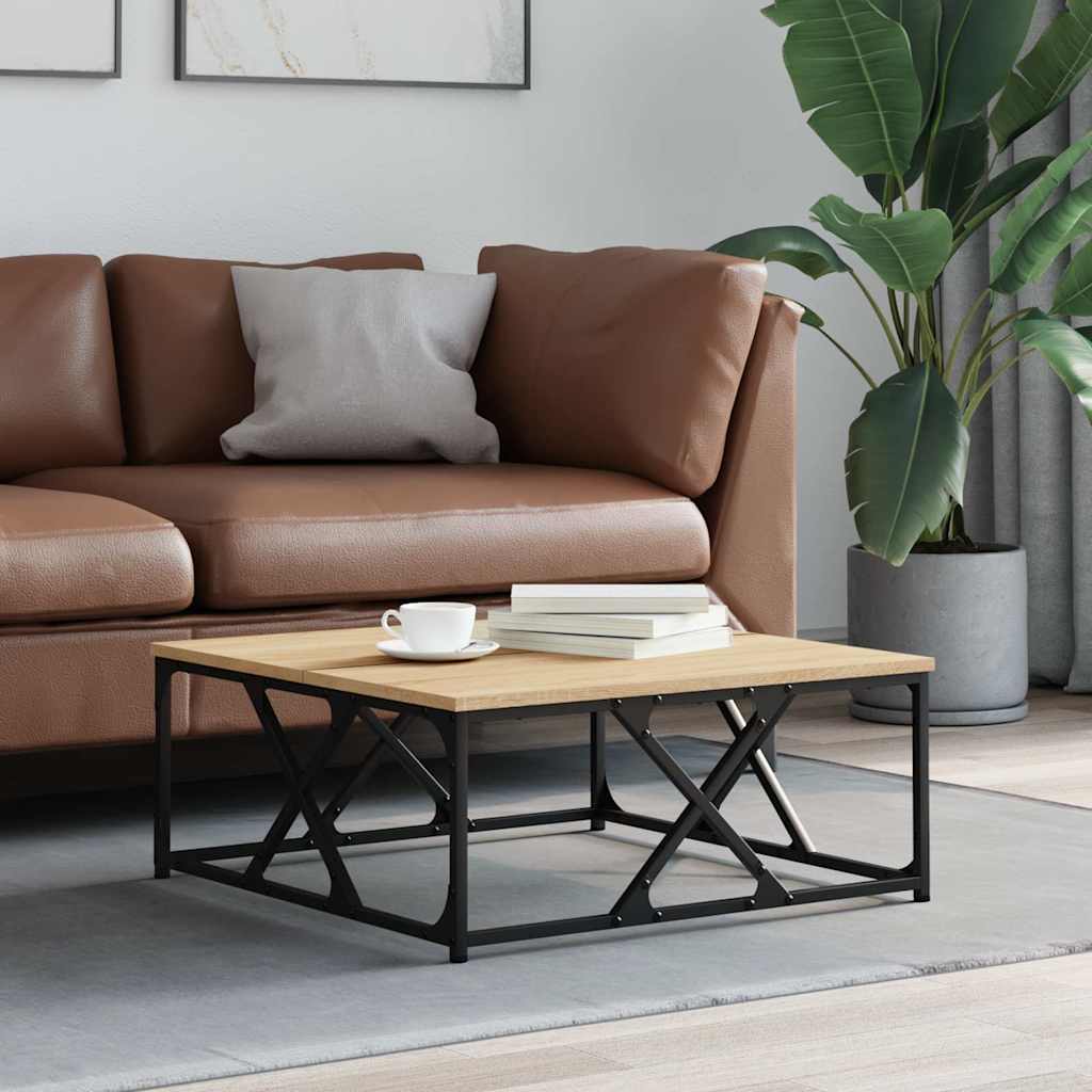 Salongbord sonoma eik 70x70x30 cm konstruert tre