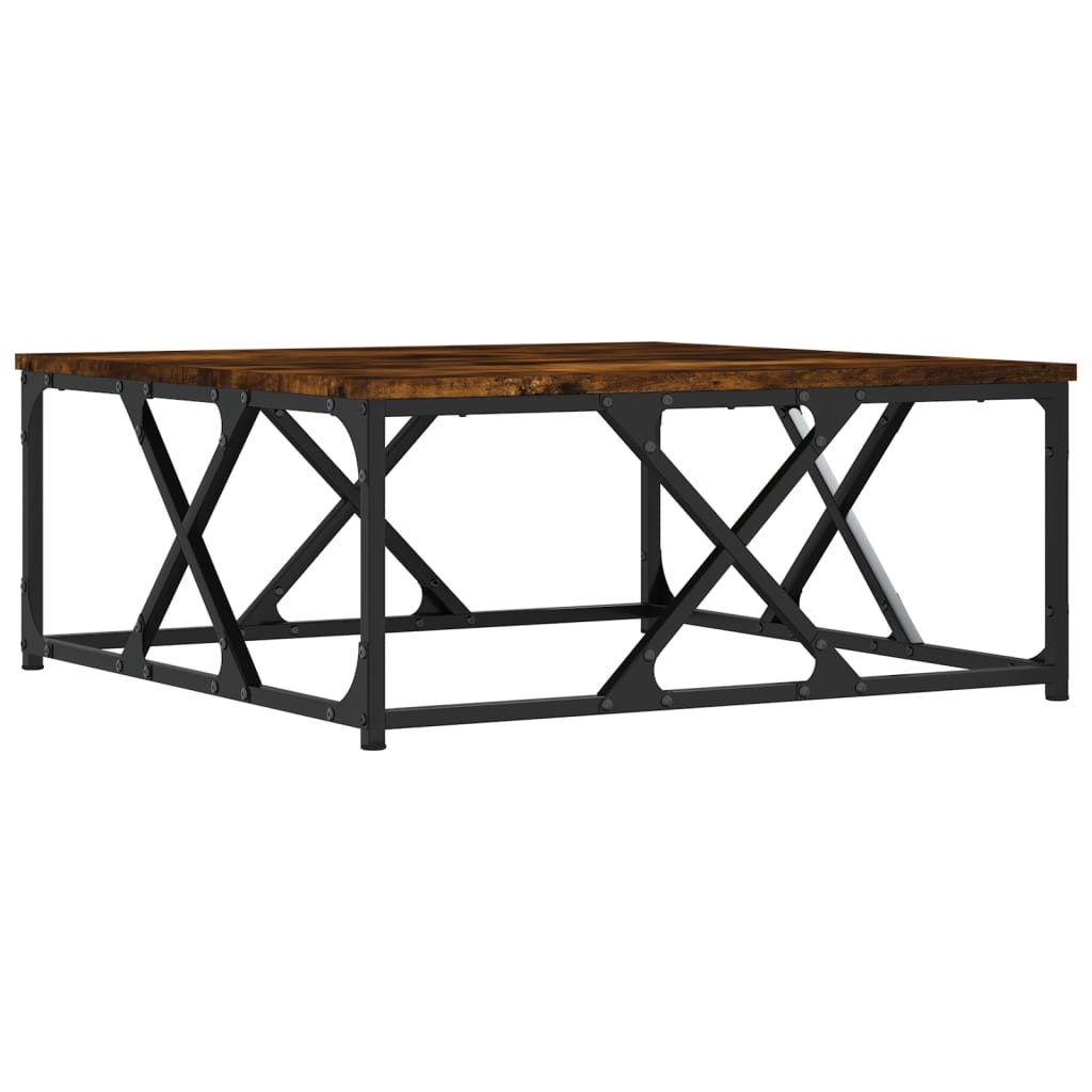 Salongbord røkt eik 70x70x30 cm konstruert tre