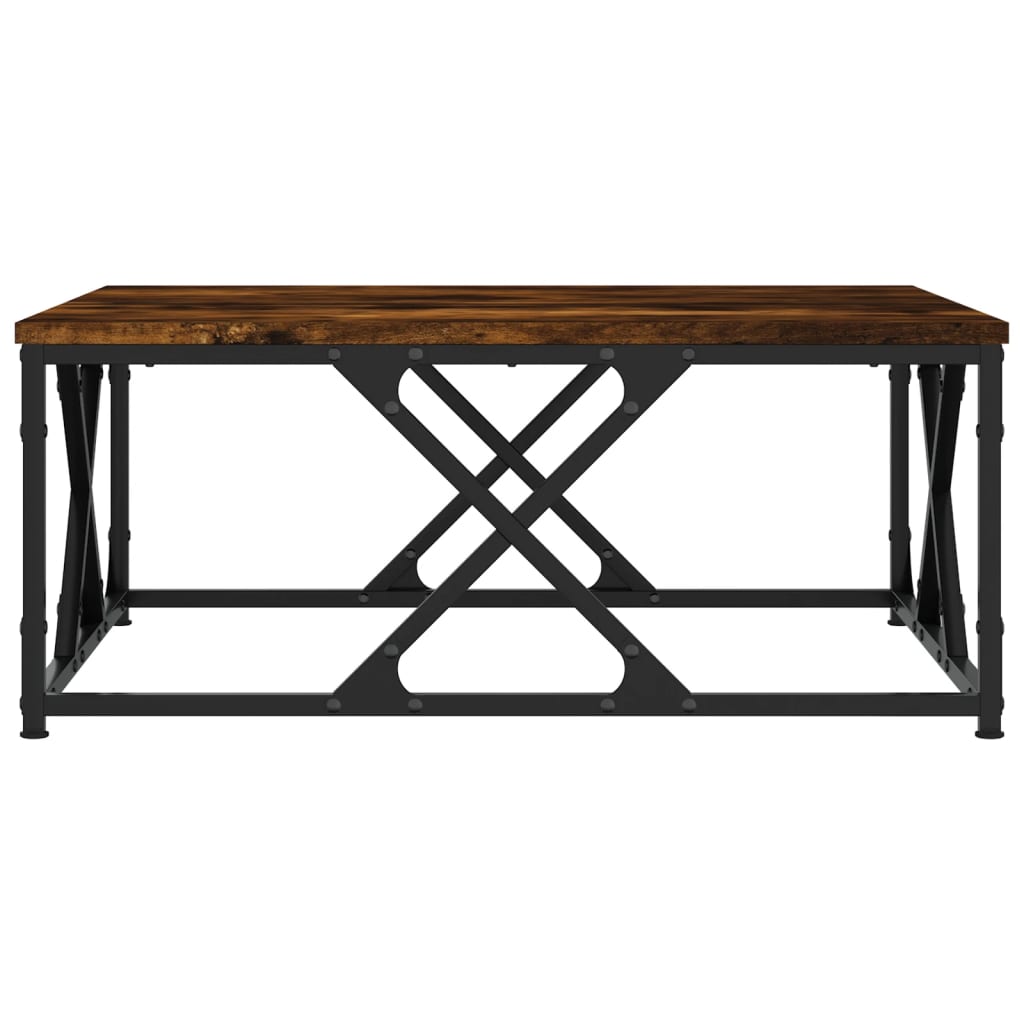 Salongbord røkt eik 70x70x30 cm konstruert tre