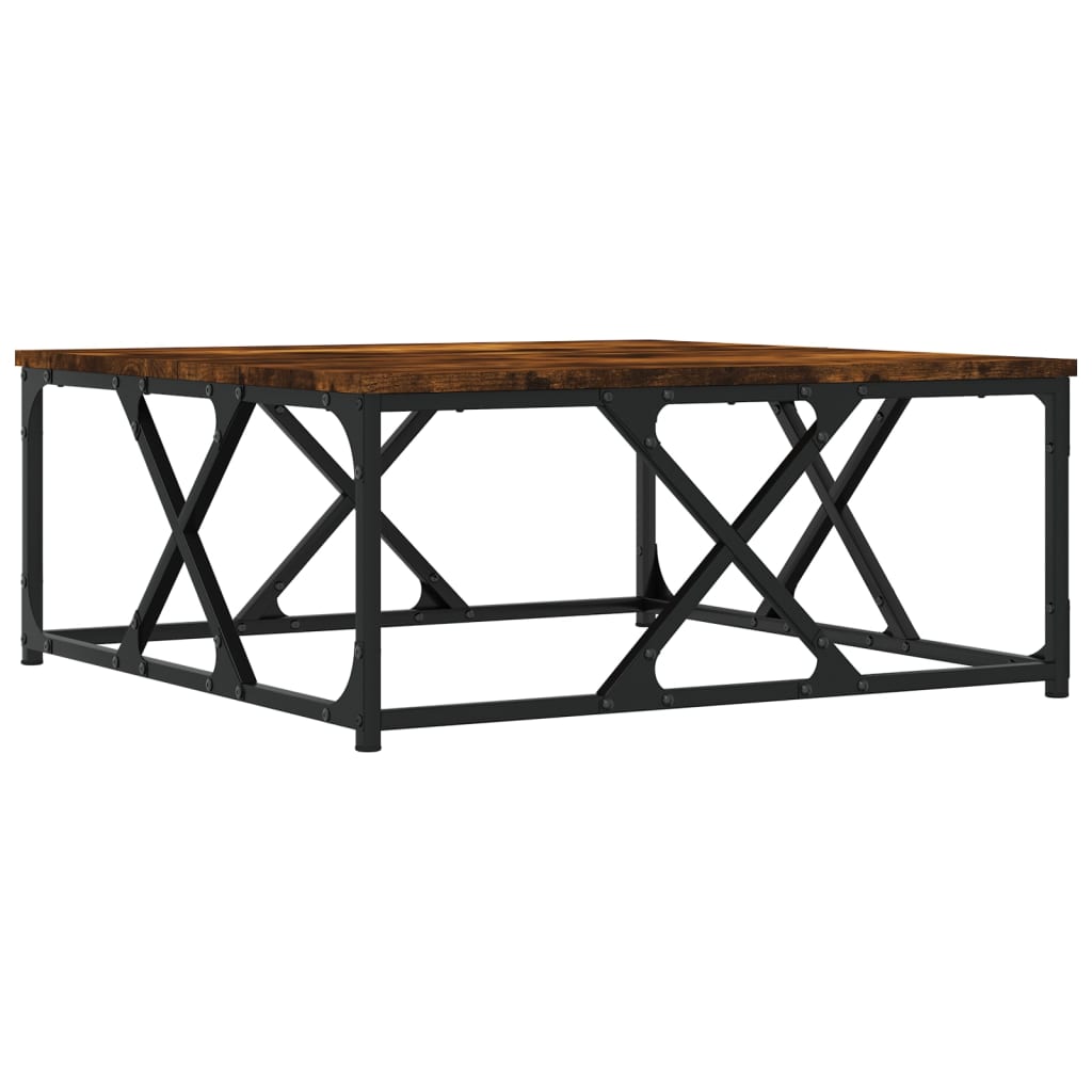 Salongbord røkt eik 70x70x30 cm konstruert tre