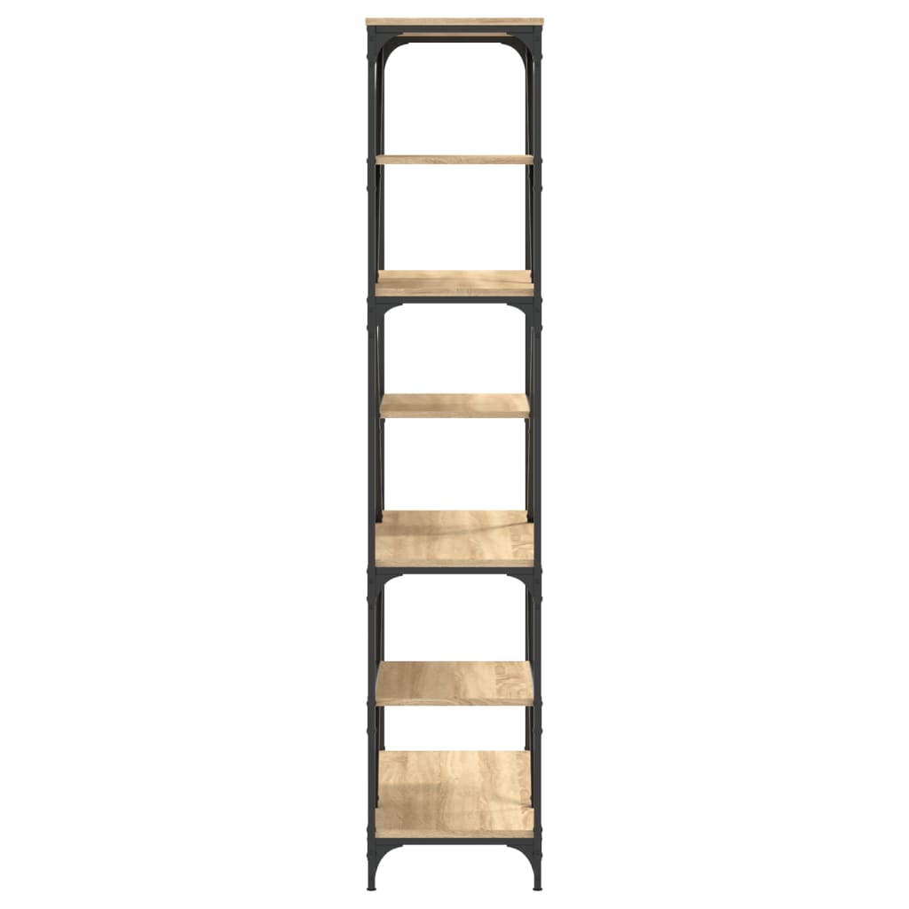 Bokhylle sonoma eik 91x36x176 cm konstruert tre og jern