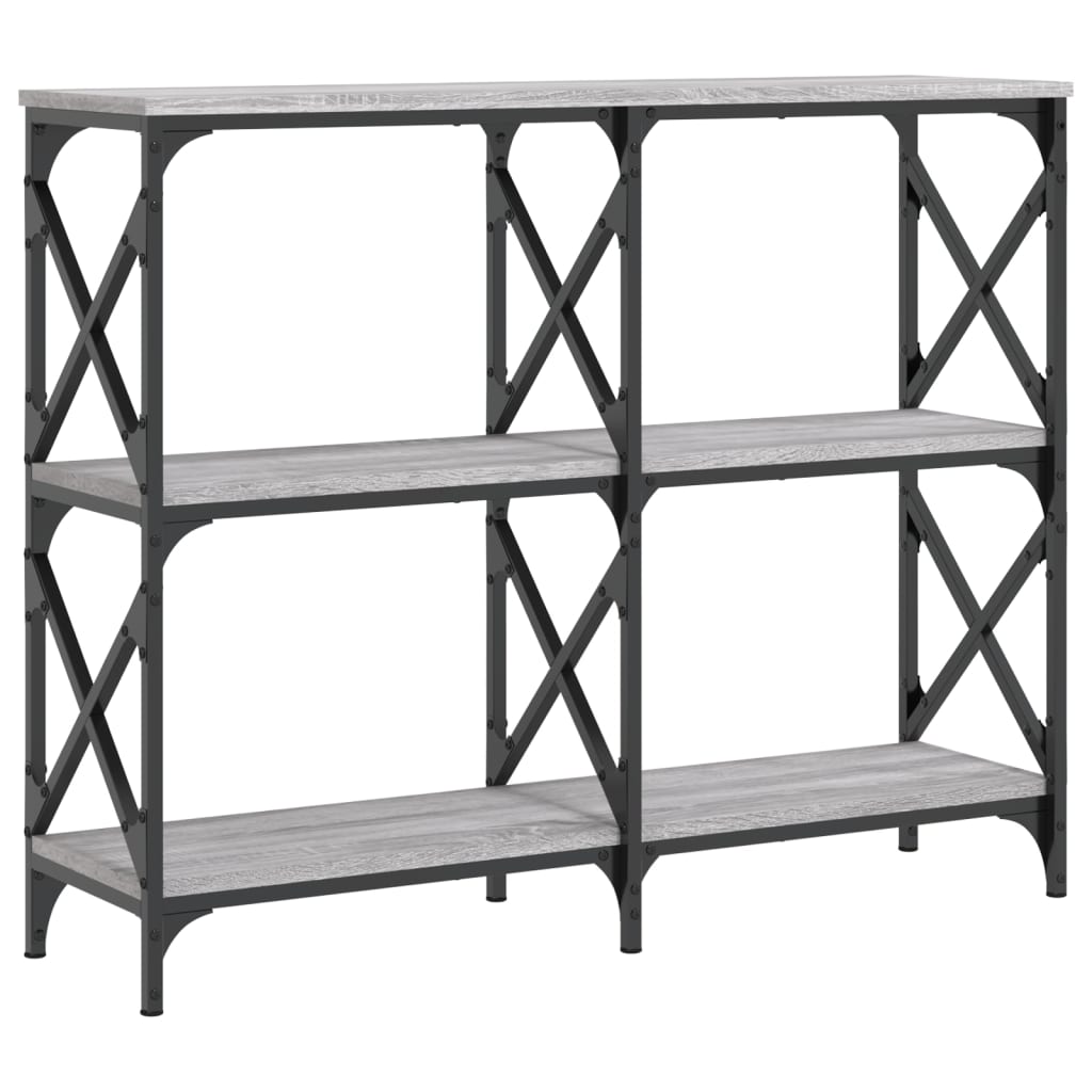 Konsollbord grå sonoma 100x28x80,5 cm konstruert tre