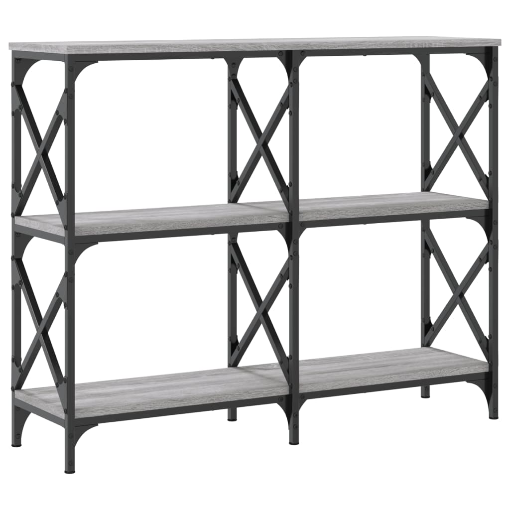 Konsollbord grå sonoma 100x28x80,5 cm konstruert tre
