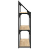 Vegghylle 3 etasjer sonoma eik 80x21x78,5 cm konstruert tre