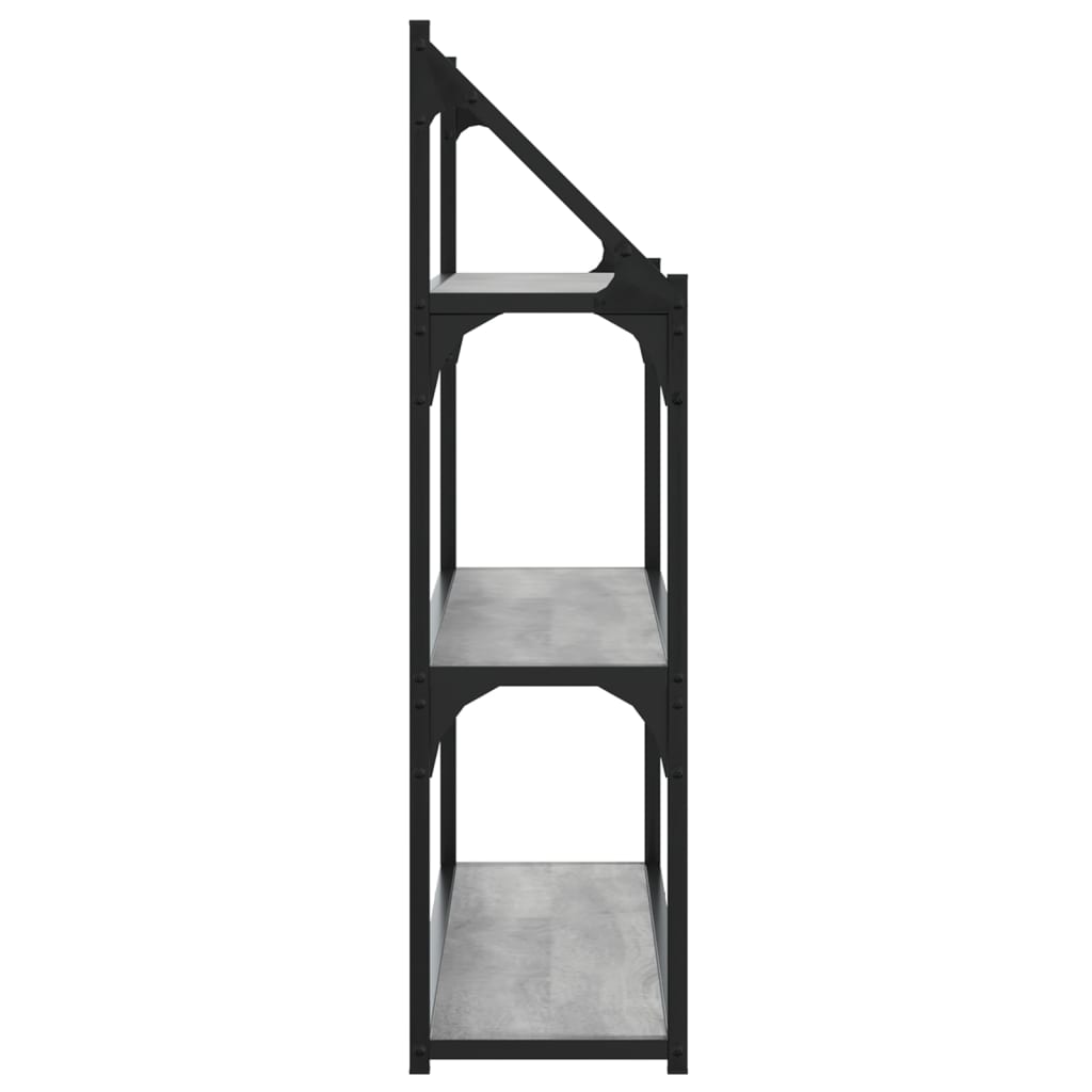 Vegghylle 3 etasjer grå sonoma 80x21x78,5 cm konstruert tre