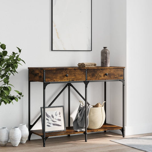Konsollbord røkt eik 100x39x78,5 cm konstruert tre