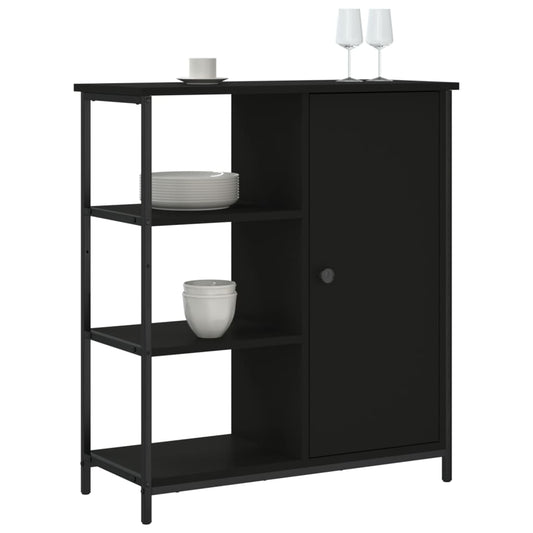 Skjenk svart 70x30x80 cm konstruert tre