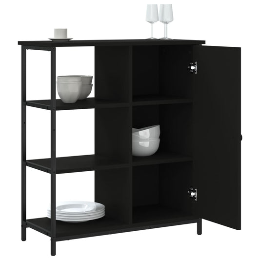 Skjenk svart 70x30x80 cm konstruert tre