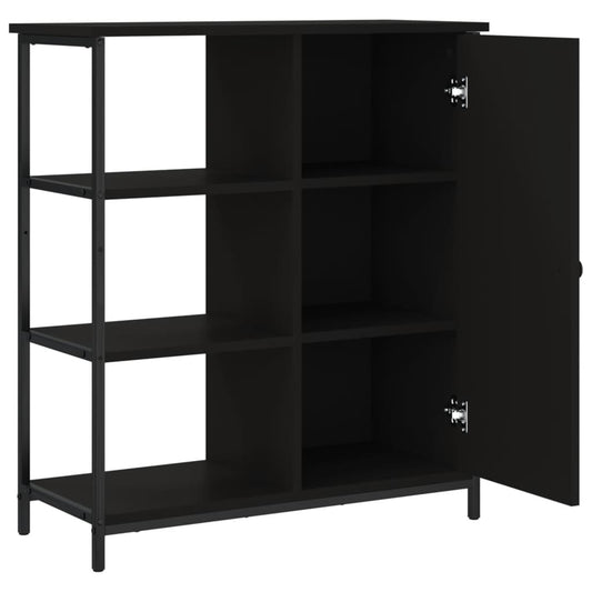 Skjenk svart 70x30x80 cm konstruert tre