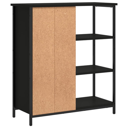 Skjenk svart 70x30x80 cm konstruert tre