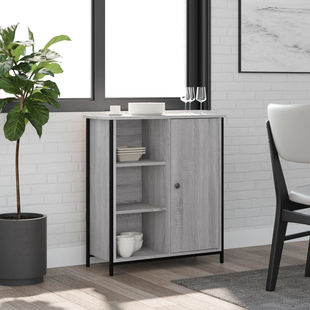 Skjenk grå sonoma 70x30x80 cm konstruert tre
