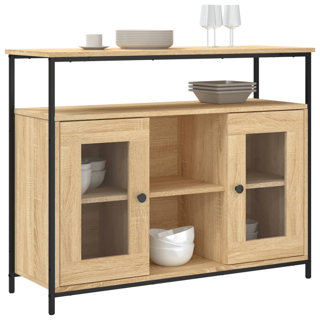Skjenk sonoma eik 100x35x80 cm konstruert tre