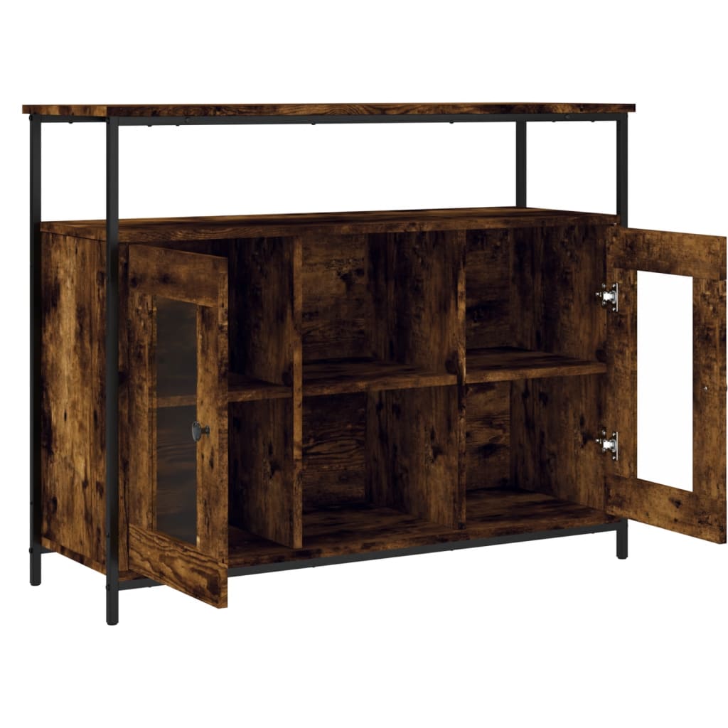 Skjenk røkt eik 100x35x80 cm konstruert tre