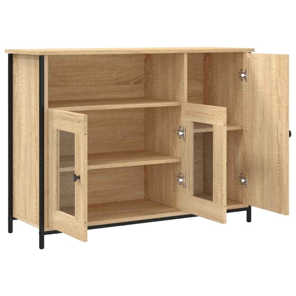 Skjenk sonoma eik 100x35x75 cm konstruert tre