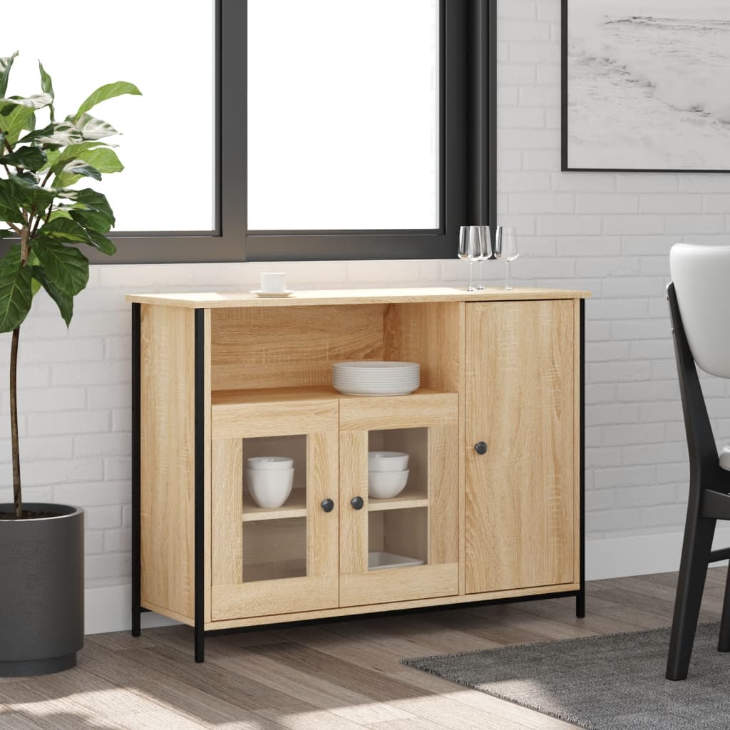 Skjenk sonoma eik 100x35x75 cm konstruert tre