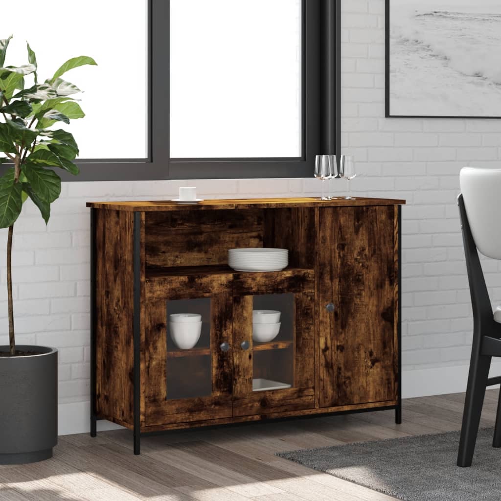 Skjenk røkt eik 100x35x75 cm konstruert tre