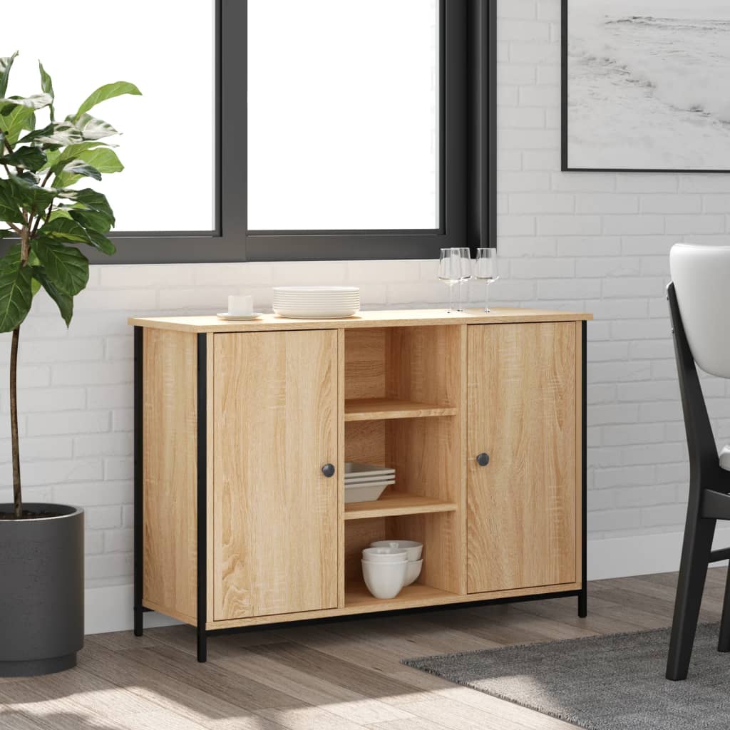 Skjenk sonoma eik 100x35x70 cm konstruert tre
