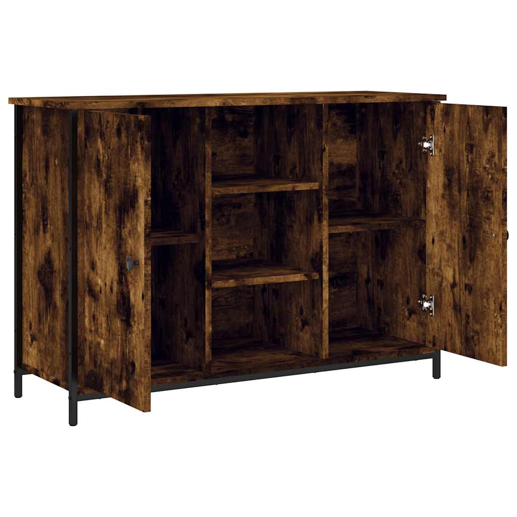 Skjenk røkt eik 100x35x70 cm konstruert tre vidaXL