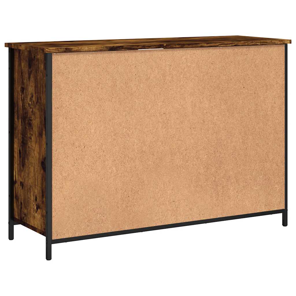 Skjenk røkt eik 100x35x70 cm konstruert tre vidaXL