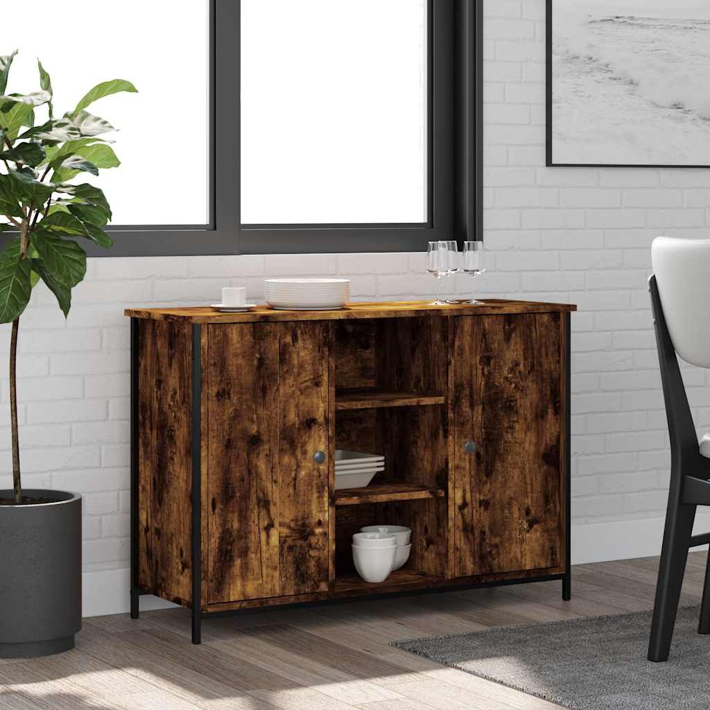 Skjenk røkt eik 100x35x70 cm konstruert tre vidaXL