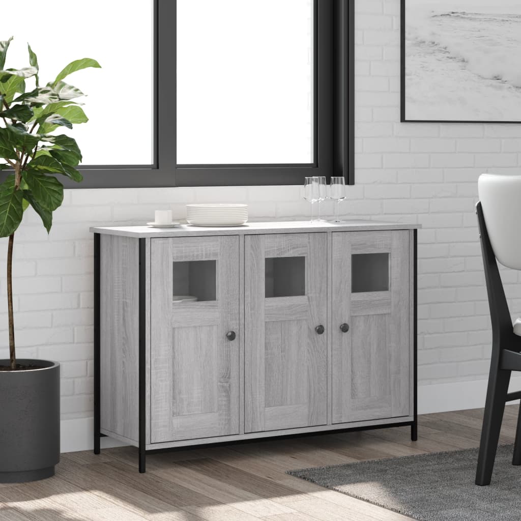 Skjenk grå sonoma 100x35x70 cm konstruert tre