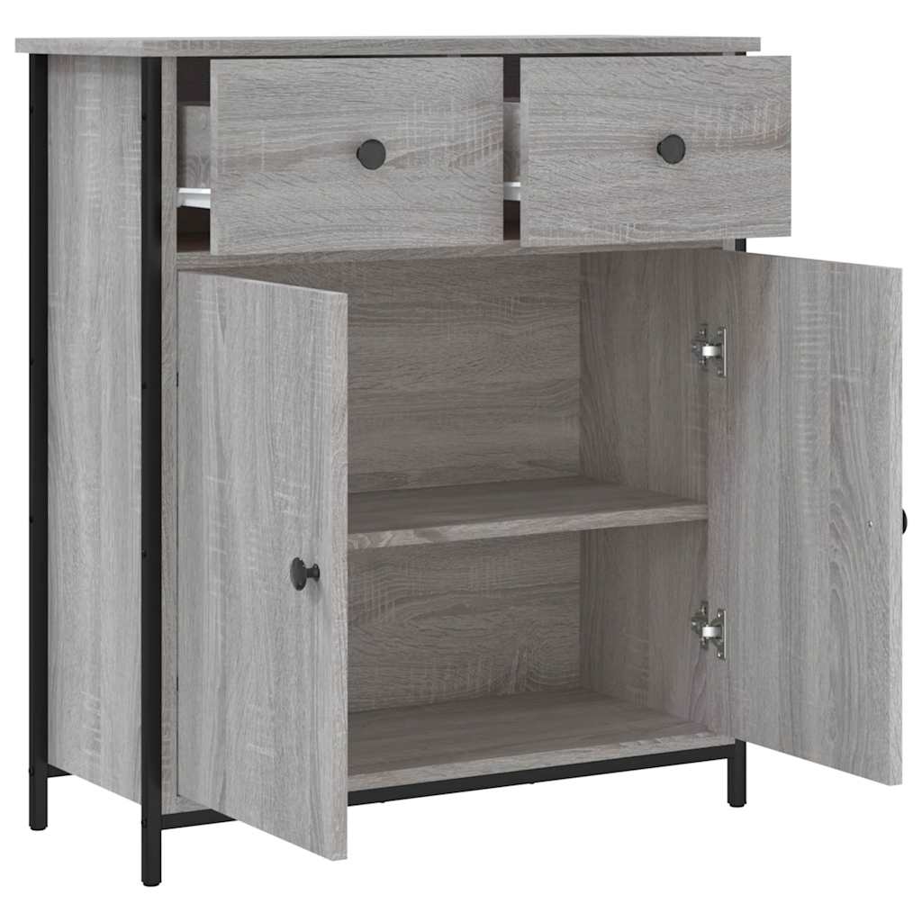 Skjenk grå sonoma 70x30x80 cm konstruert tre