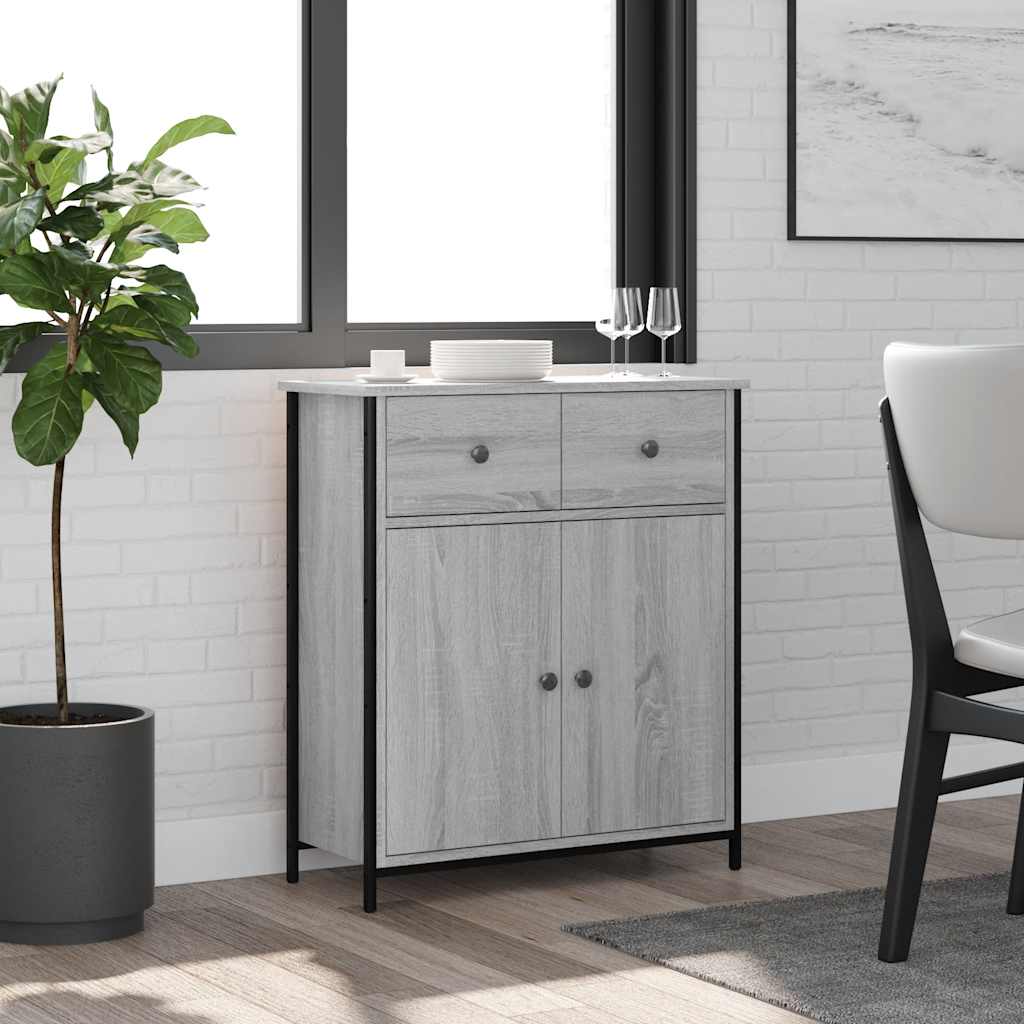 Skjenk grå sonoma 70x30x80 cm konstruert tre