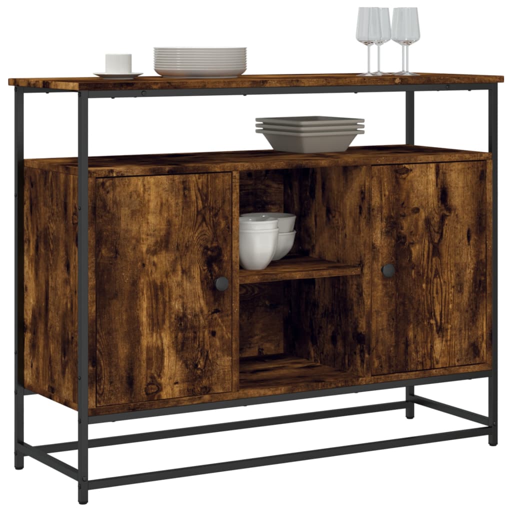 Skjenk røkt eik 100x35x80 cm konstruert tre
