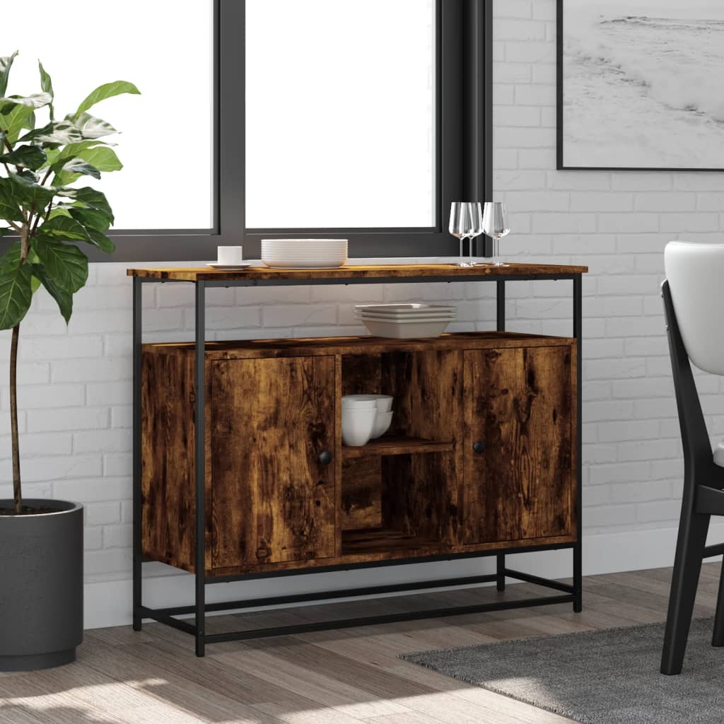 Skjenk røkt eik 100x35x80 cm konstruert tre