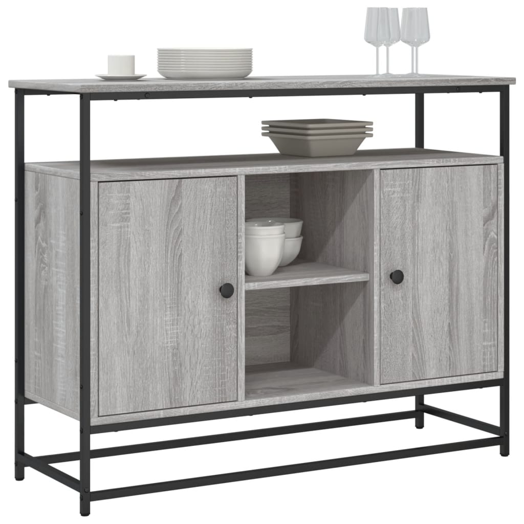 Skjenk grå sonoma 100x35x80 cm konstruert tre