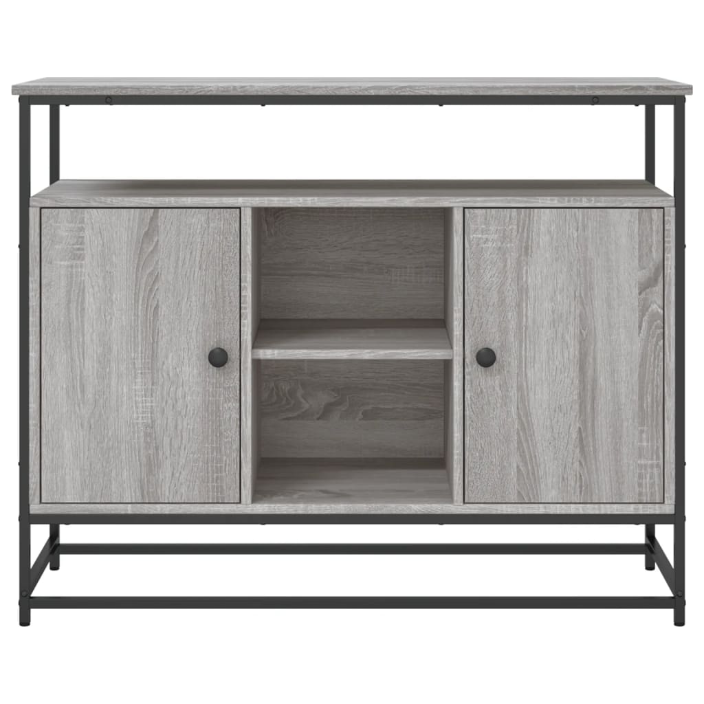 Skjenk grå sonoma 100x35x80 cm konstruert tre