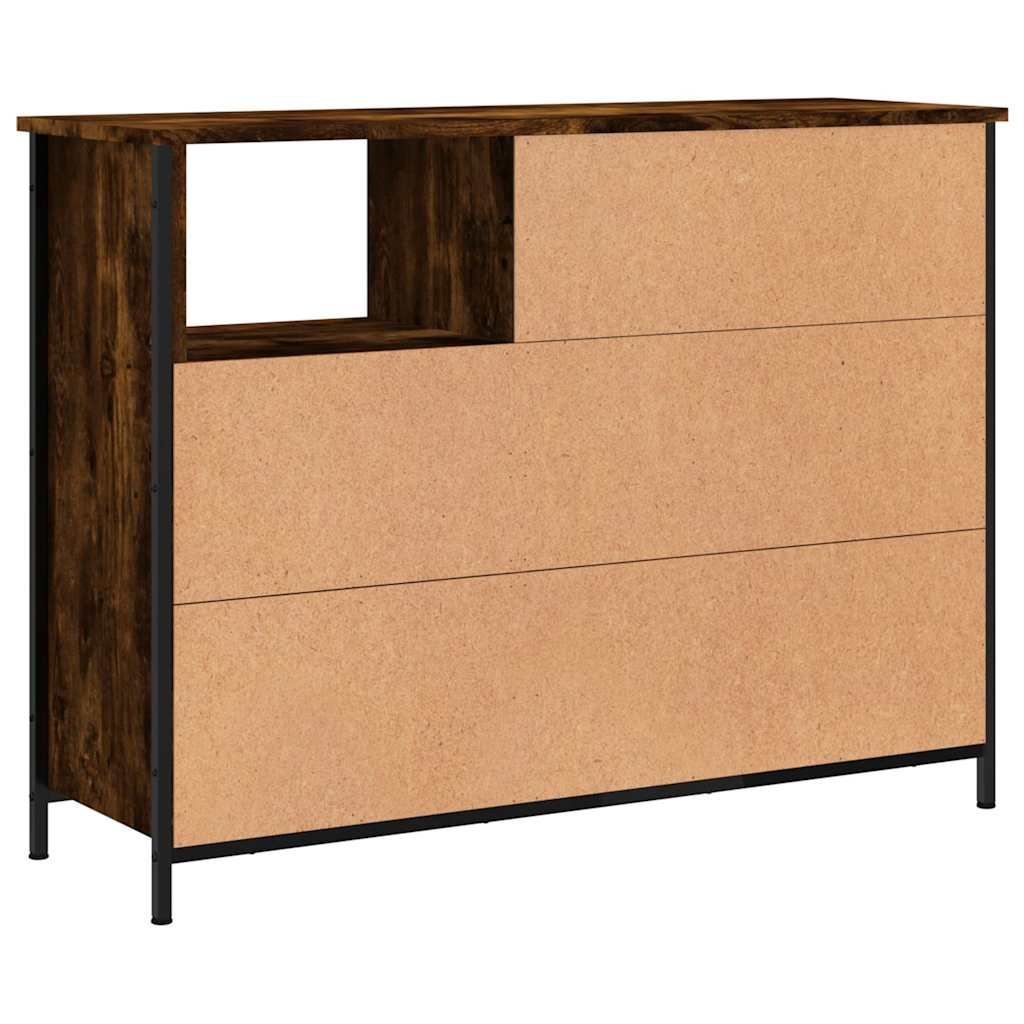 Skjenk røkt eik 100x33x75 cm konstruert tre