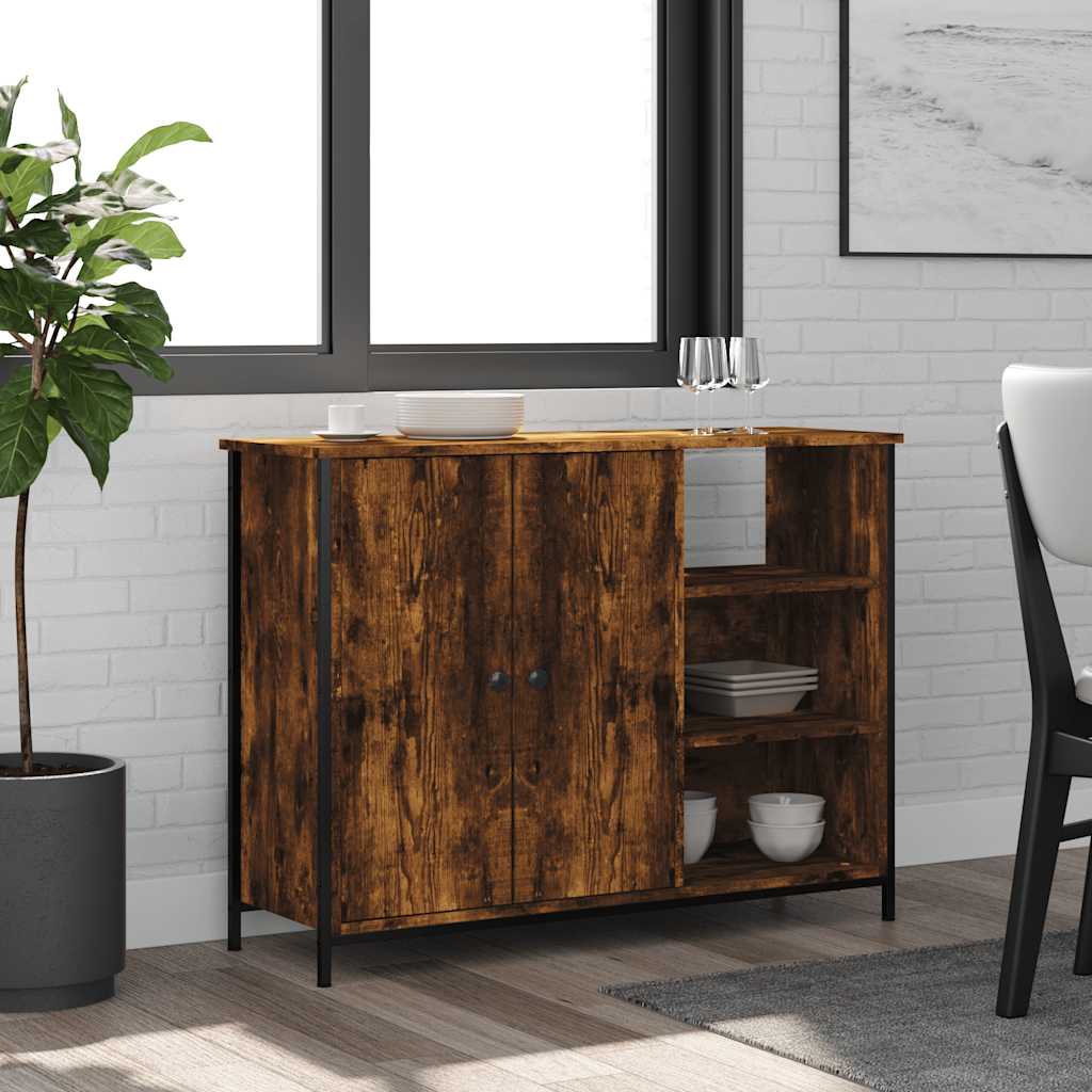 Skjenk røkt eik 100x33x75 cm konstruert tre
