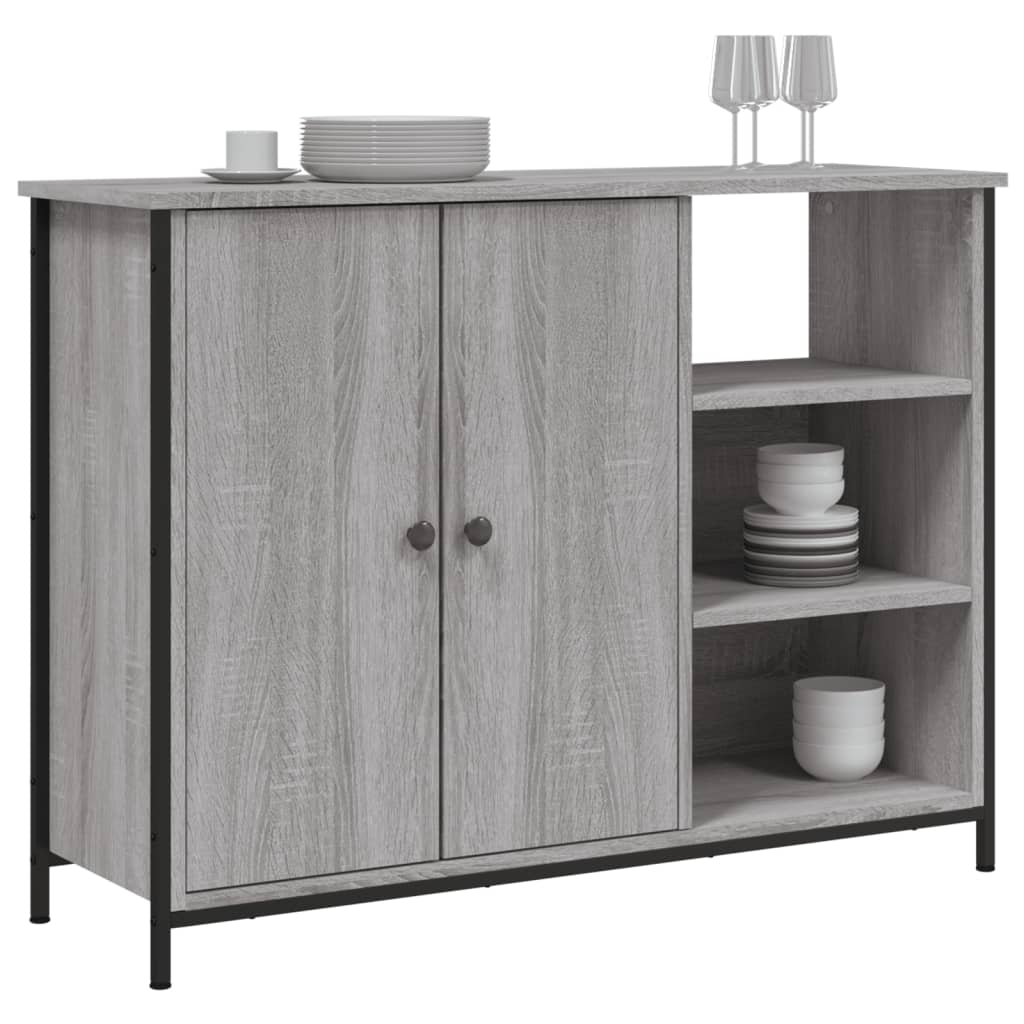 Skjenk grå sonoma 100x33x75 cm konstruert tre